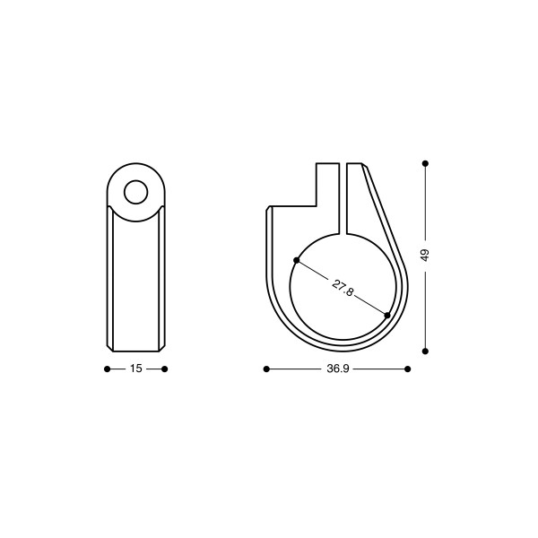 Anillos adaptadores Barracuda para espejos manillarendenspiegel o B-LED-luz de intermitente
