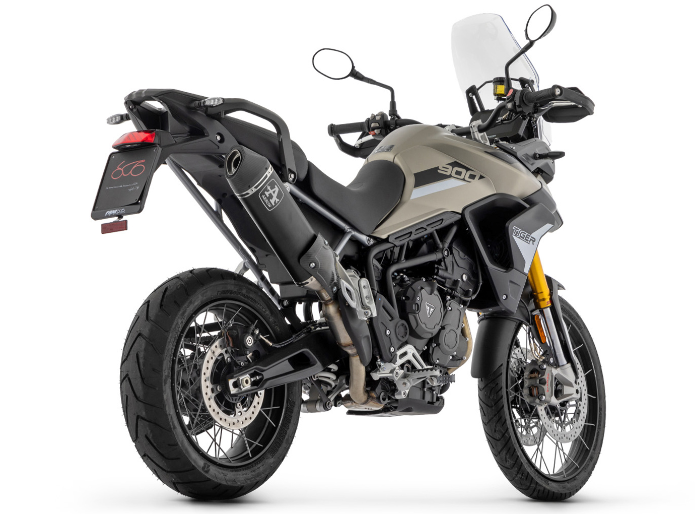 ARROW VELOCE DARK RACING Slip-On con protector térmico para Triumph Tiger 900 año de modelo 2020-
