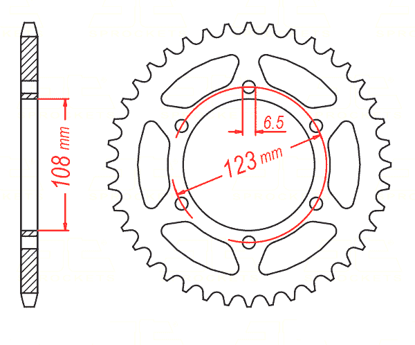corona de acero, 59 dientes, paso 420