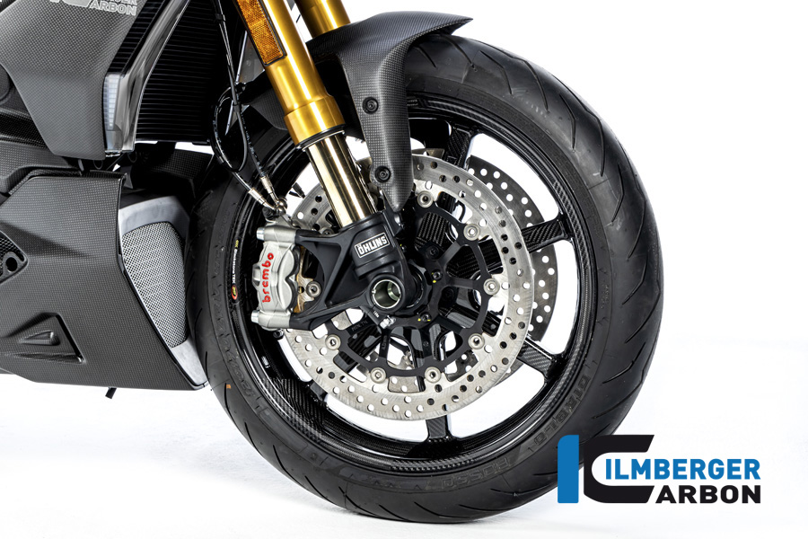 Guardabarros delantero de carbono Ilmberger anterior, delanteroe, mate, Ducati Diavel 1260, 2019-