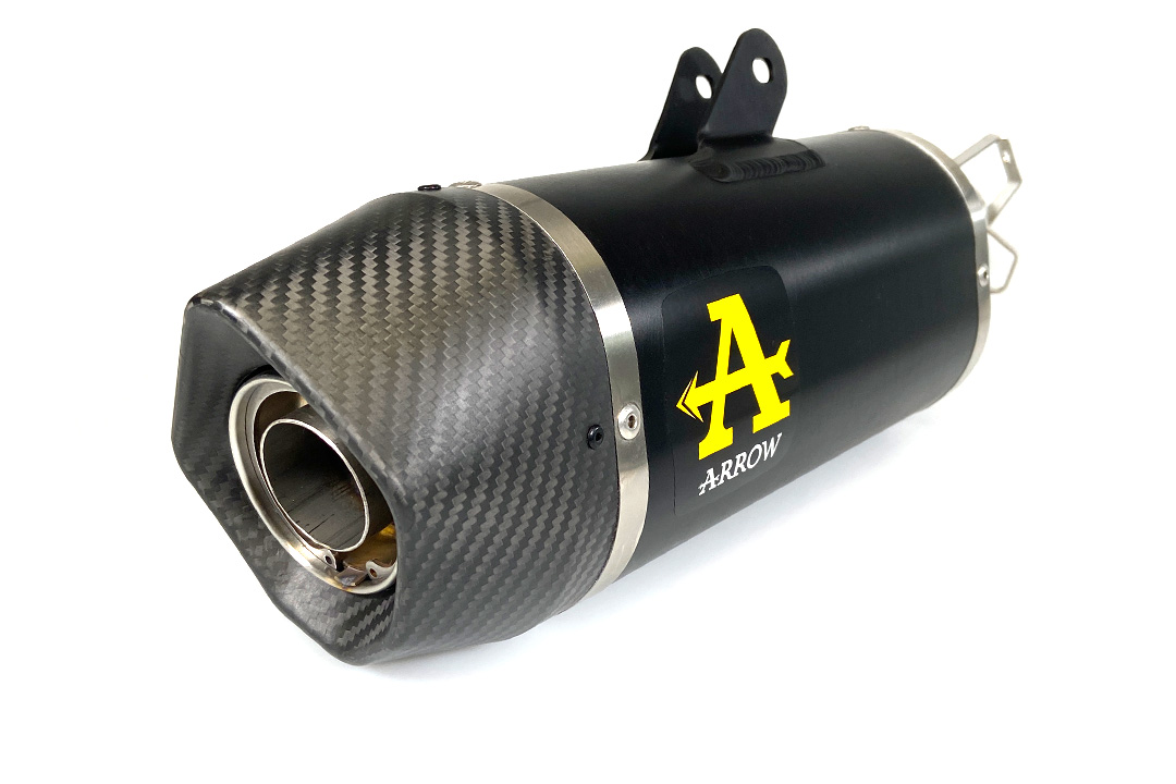 ARROW Escape DARK INDY RACE para KTM 390 Adventure 2020-, Aluminio negro