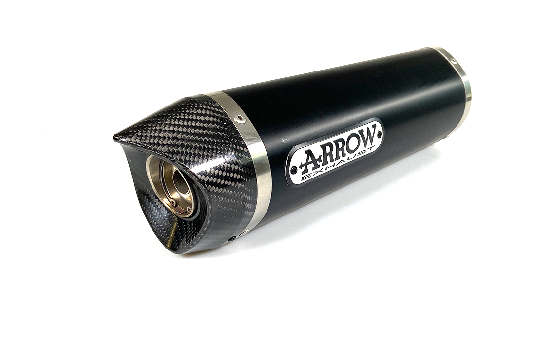Silenciador ARROW THUNDER para KTM Duke 125 / Duke 200 2011-2016, aluminio negro (Solo con tubo intermedio ARROW)