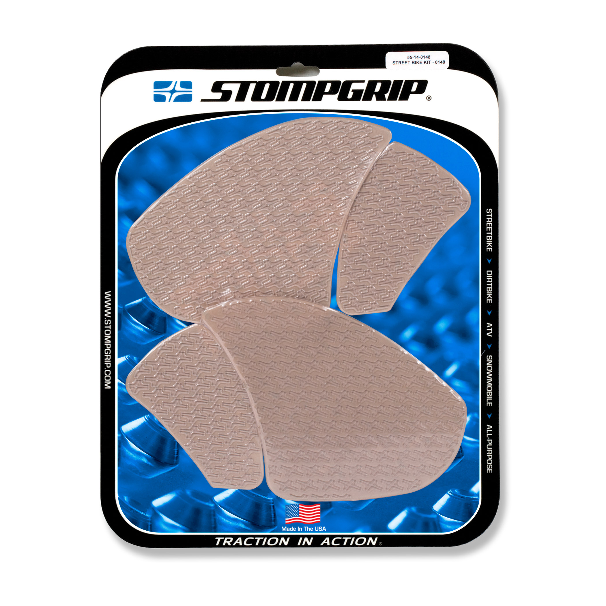 Stompgrip Traction Pads transparentes, para Ducati Panigale V4, Streetfighter V4, Superleggera V4 (ver lista de compatibilidad)