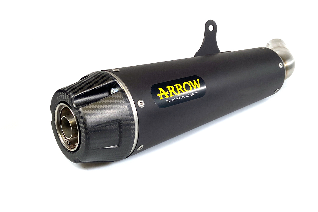 ARROW Escape REBEL Slip-On Acero inoxidable negro para Brixton CrossFire 500 X Año del modelo 2021-