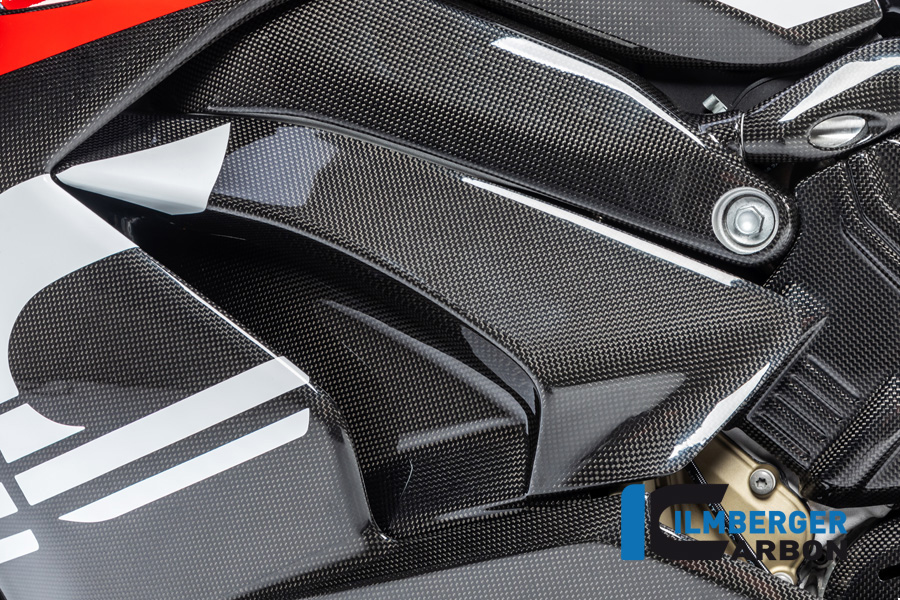 Cubierta de carbono Ilmberger bajo el chasis lado izquierdo brillante para Ducati Panigale V4 / V4S a partir de 2018