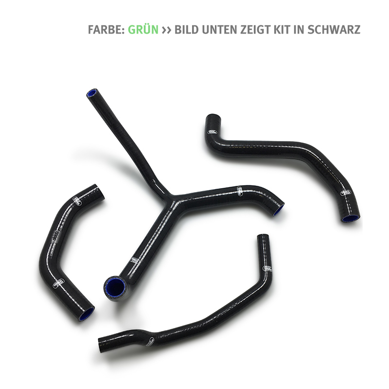 Kit de mangueras de silicona SAMCO SPORT Diseño Race Bike verde para Kawasaki ZX10R SE RR Año del modelo 2016-2022
