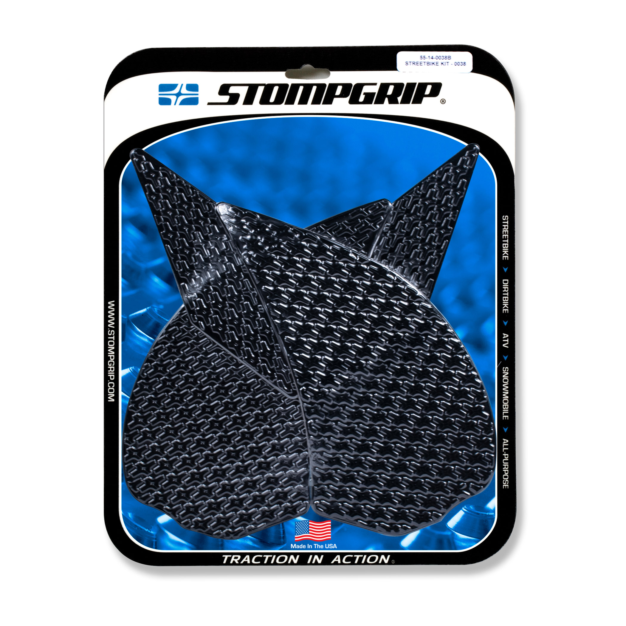 Almohadillas de Tracción Stompgrip negras, para Kawasaki Z1000, 2010-2016
