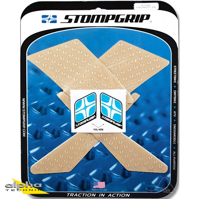 Stompgrip transparente, Volcano, para Kawasaki KLX250, 2009-18