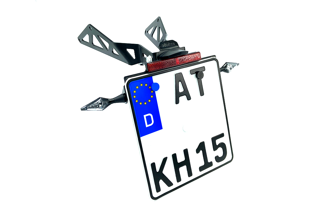 Soporte de matrícula alpha Technik para Honda CB650R / CBR650R / CB 1000 Hornet, a partir del año de modelo 2021