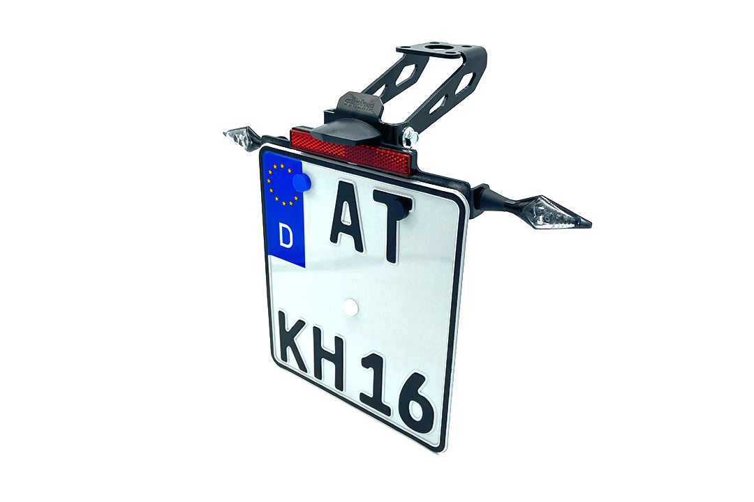 Soporte de matrícula alpha Technik para Kawasaki Ninja ZX4-R / ZX-4RR, año de modelo 2024-