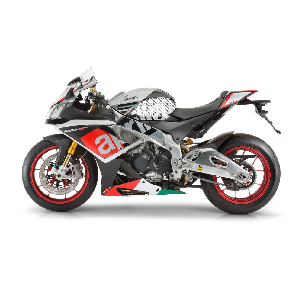 Almohadillas de tracción Stompgrip negras, para Aprilia RSV4 y Tuono V4 (ver lista de compatibilidad)