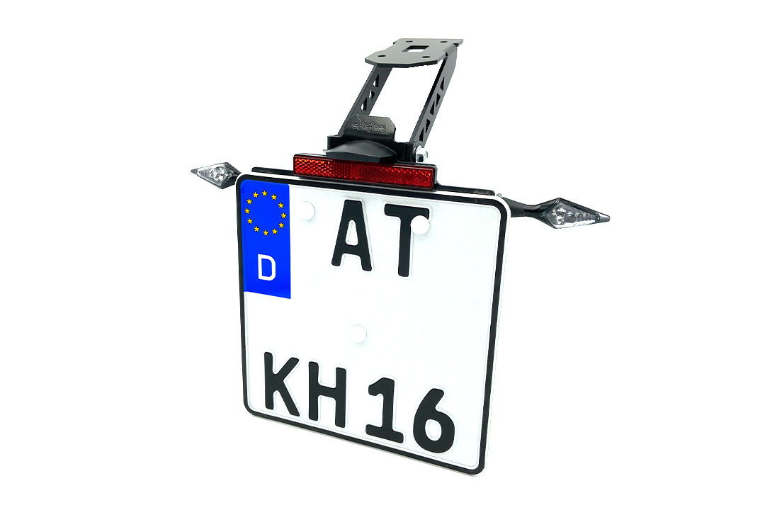 Soporte de matrícula alpha Technik para Kawasaki Versys 650, Tipo LE650E / LE650H / LE650J, a partir del año de modelo 2015-