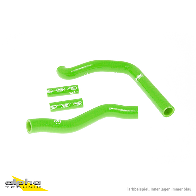 Kit de mangueras de silicona SAMCO SPORT verde para Kawasaki KX250 Año del modelo 2005-2008