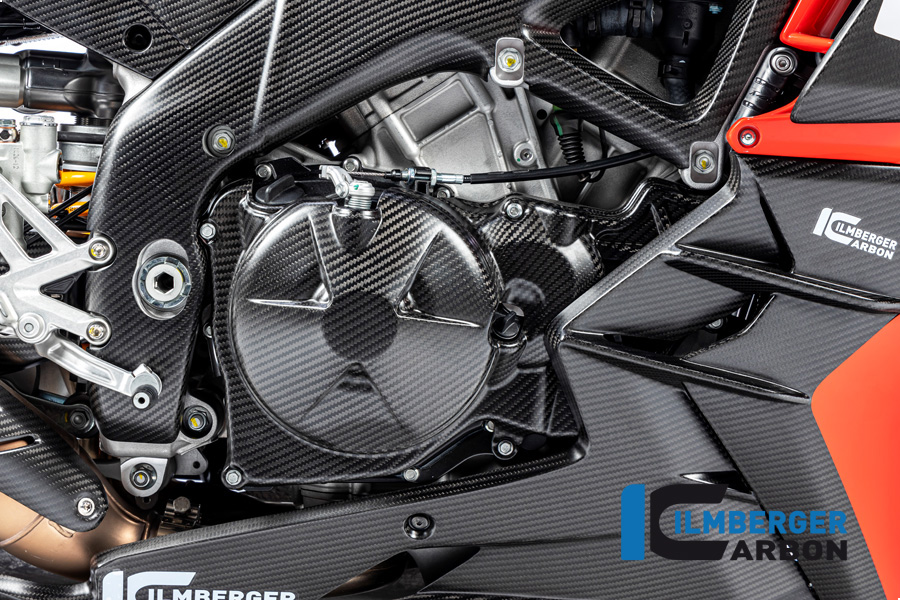 Tapa de tapa de embrague de Carbono Ilmberger Mate para Aprilia RSV4 / Tuono V4 2021-