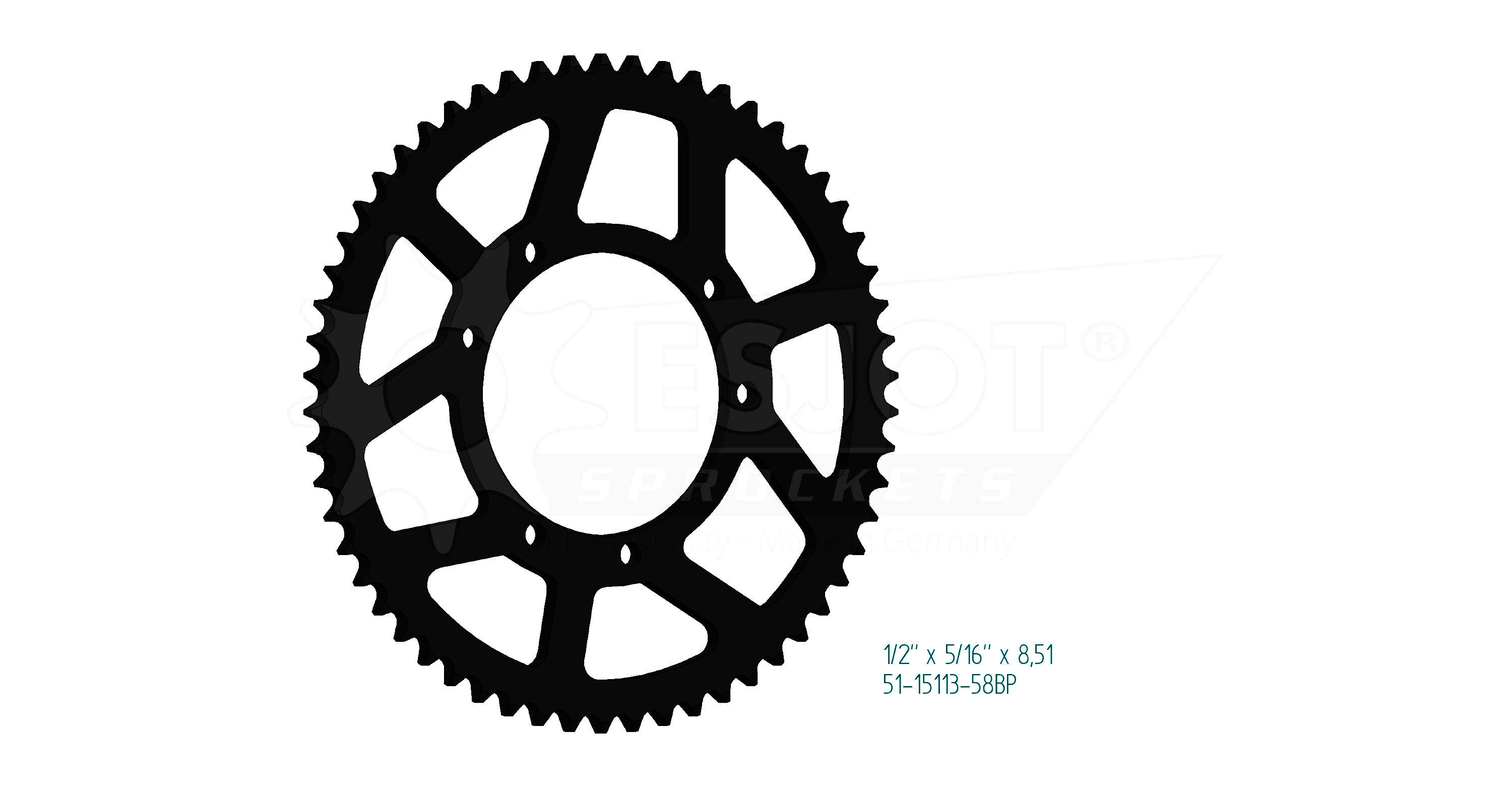 Juego de cadena ENUMA 428 HO para Fantic Motard Casa 125 a partir del año de modelo 2017-
