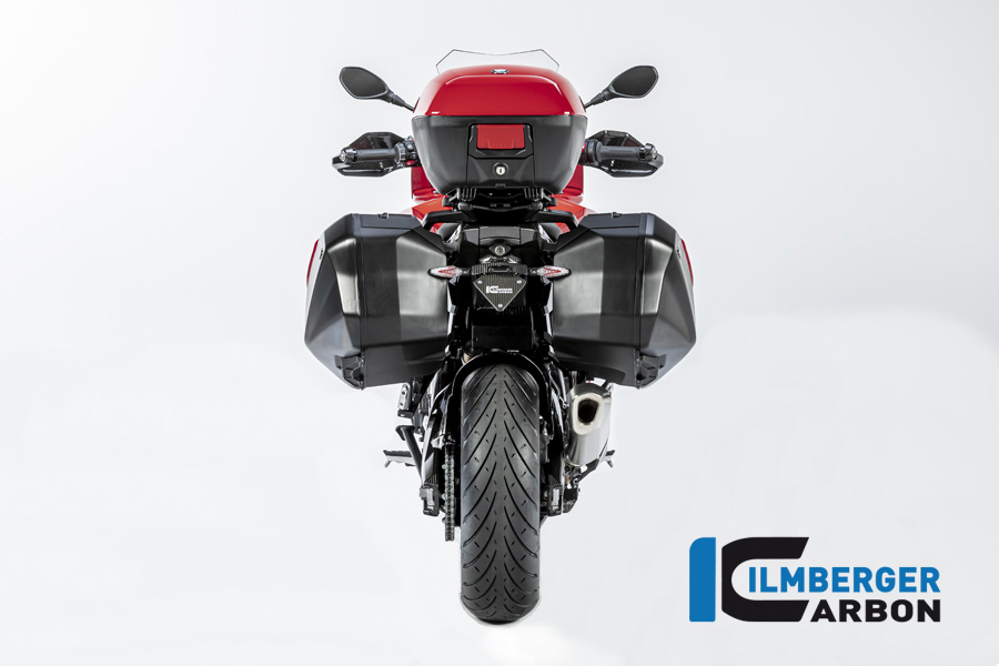 Soporte de matrícula de carbono Ilmberger (versión corta), brillante, BMW S1000XR 2020-