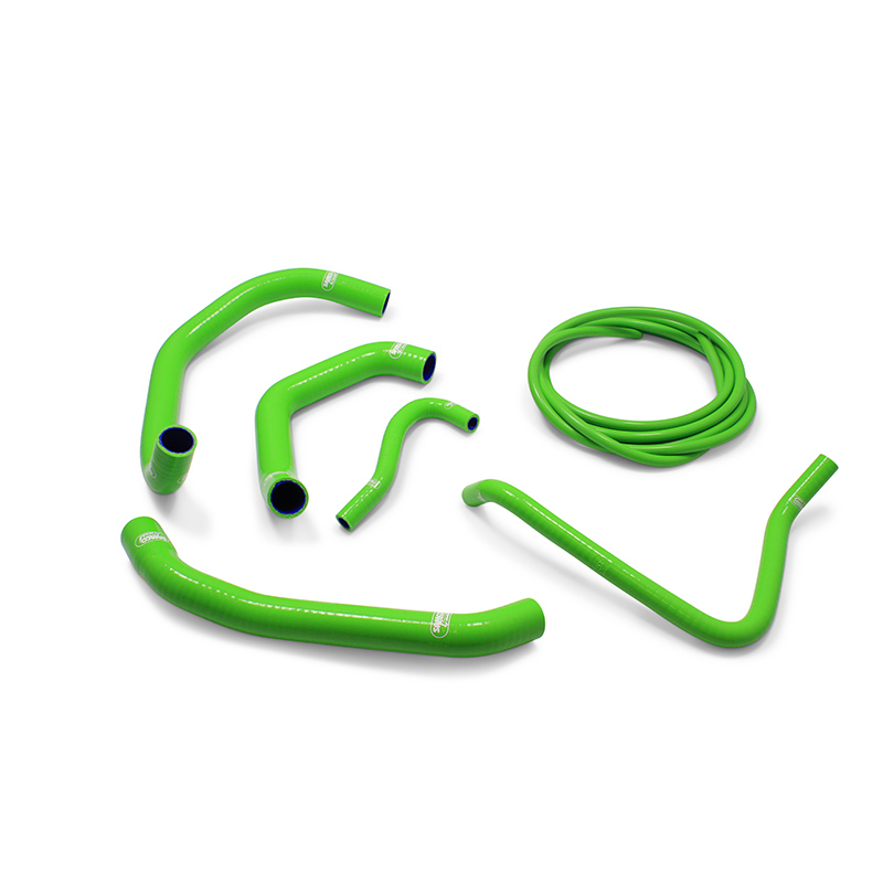 Kit de mangueras de silicona SAMCO SPORT de 6 piezas verde para Kawasaki GTR1400 año de modelo 2008-2009