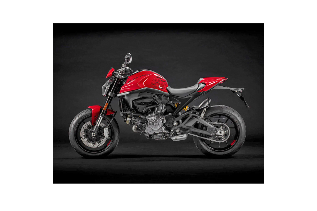 Almohadilla Stompgrip depósito de gasolina negra, Volcano, Kit depósito de gasolina para moto de calle para Monster 937 (plus, SP), 2021-2025, Monster 1200 (S), 2021-2024