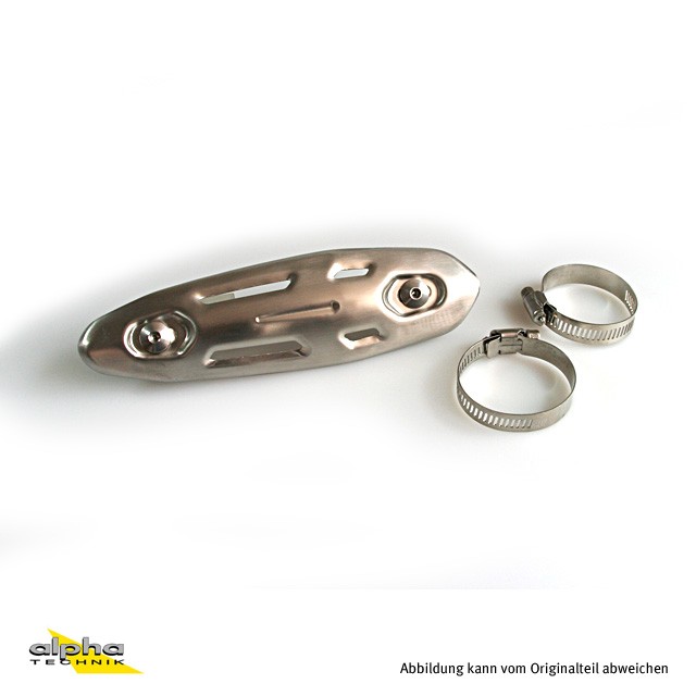 protecion térmil, acero inoxidable, universal, aprox. 190 x 53 mm, incl. piezas de montaje