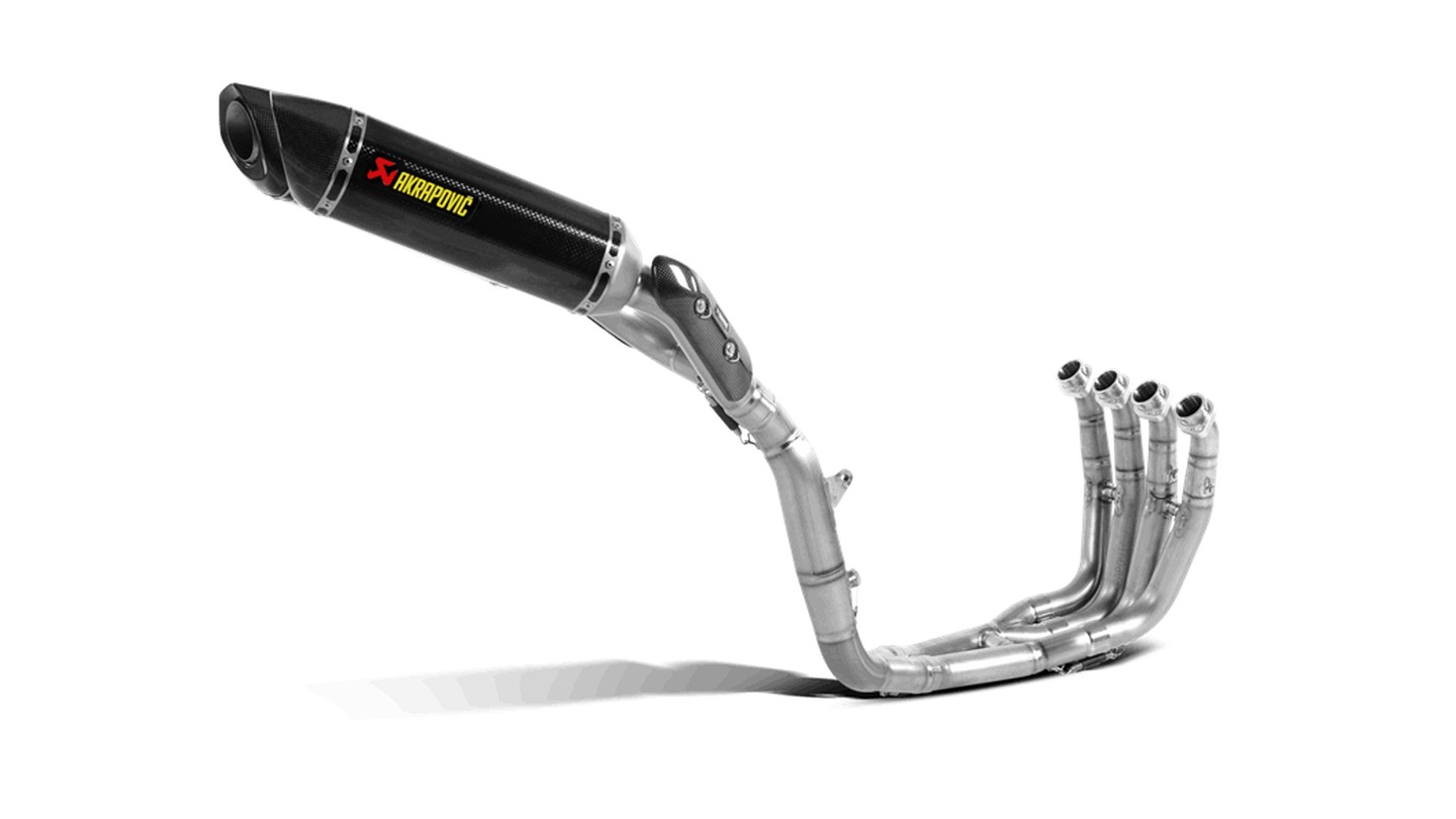 Kit Akrapovic Evolution Line (Carbono) sistema de escape para Yamaha YZF-R1 2009-2014