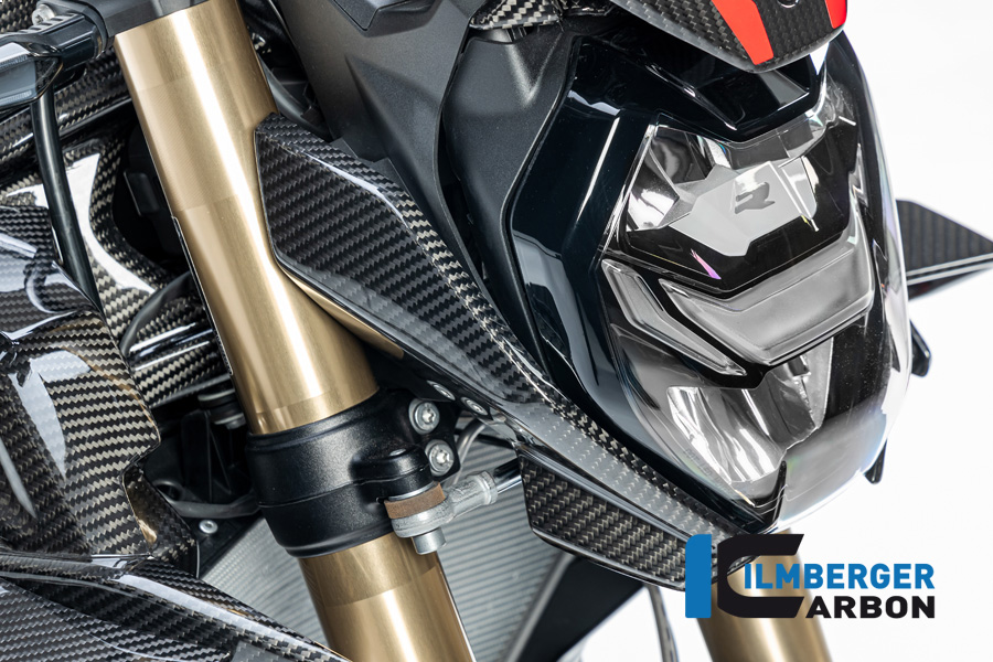 Ilmberger Carbon Cubierta lateral en el faro lado derecho, brillante, BMW S1000R 2020-, M1000R 2023-