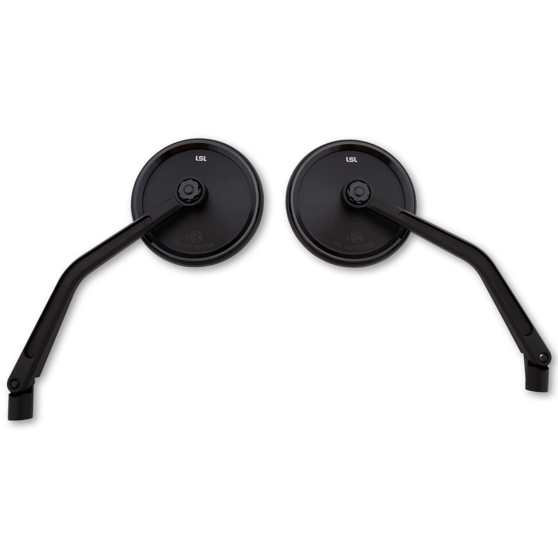 Espejo LSL NOVA-RUN, manillarspiegel, negro, con calleprobación, ECE, con adaptadores para Yamaha-rosca a izquierdas