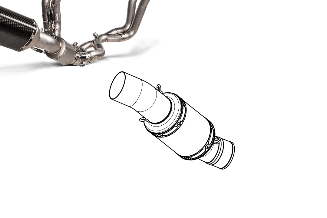 Tubo de conexión Akrapovic (Titanio) para Aprilia Tuono V4 a partir del modelo 2021- y RSV a partir del modelo 2021-