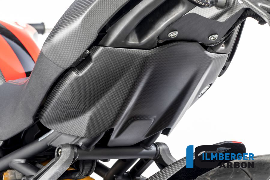 Cubierta trasera inferior chasis de carbono Ilmberger, mate, Ducati Monster 1200, 1200S 2017-