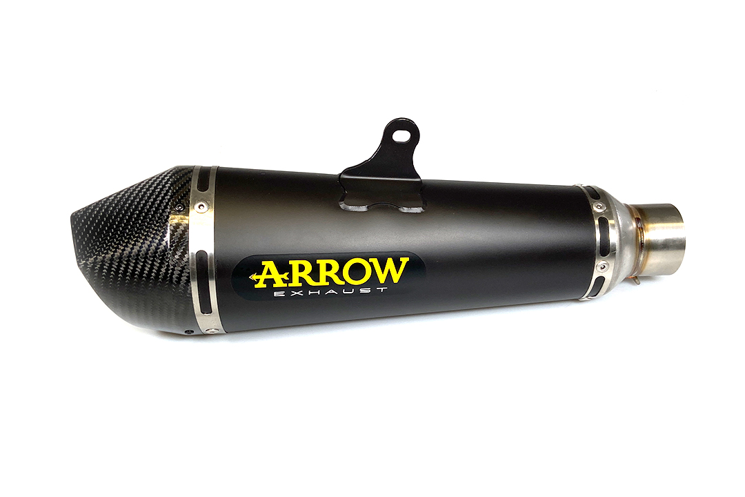 ARROW sistema de escape X-KONE Acero inoxidable negro para Kawasaki Z650 y Ninja 650 año de modelo 2021-