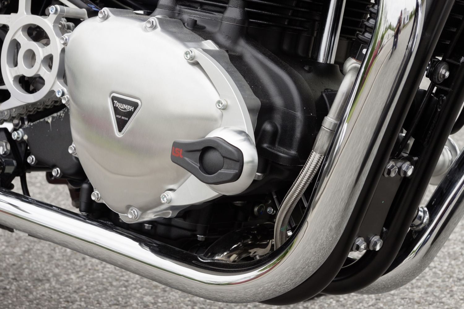 Kit de montaje LSL para protector de caída para Triumph Thruxton/Bonneville, negro
