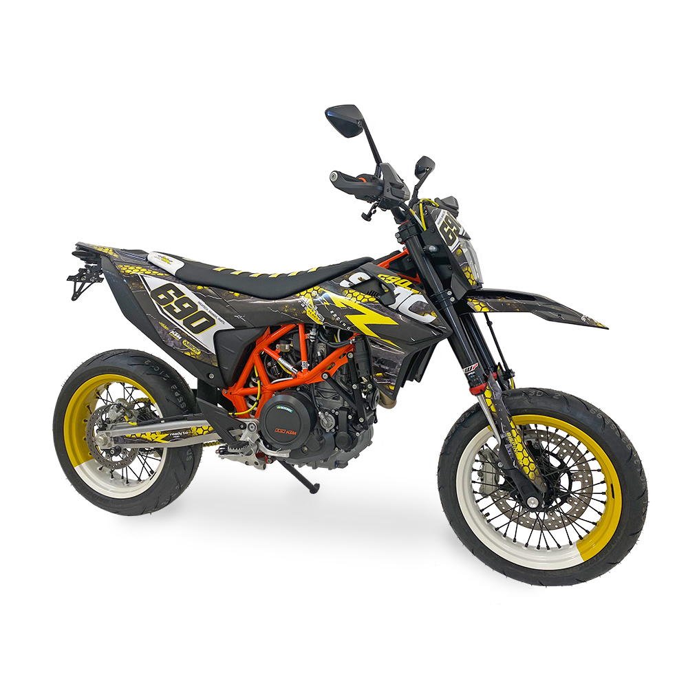 Soporte de matrícula alpha Technik para KTM 690SMC R; Tipo KTM690LC4; Año del modelo 2019-