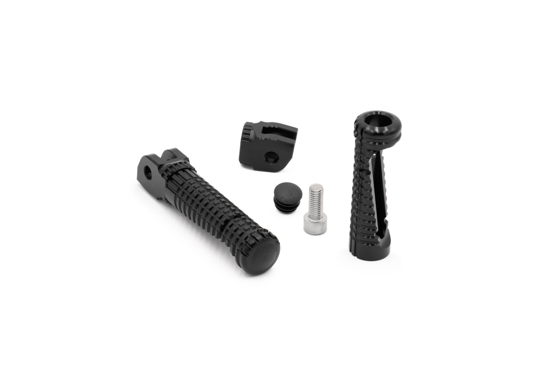 Kit de estriberas de repuesto Gilles Racing, pasajero, negro para Yamaha MT-07, MT-09, R7, Tracer 9