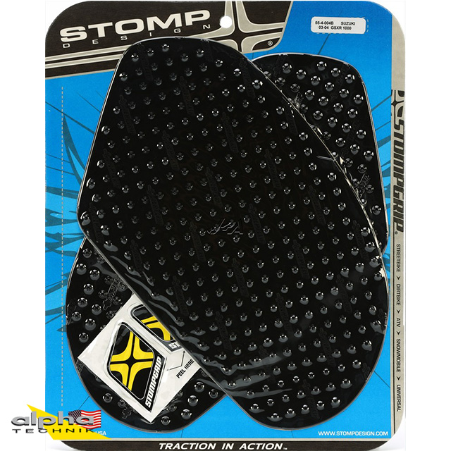 Stompgrip negro, Volcano, para Suzuki GSX-R1000, 2003-2004