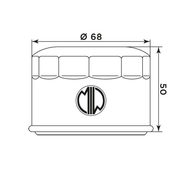 MIW filtro de aceite Y4011 para diversos modelos Yamaha