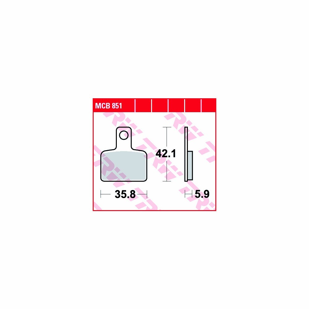 TRW Juego de pastillas del freno Allround MCB851 trasero