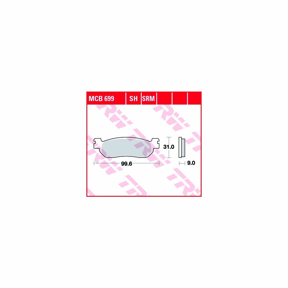 Juego de pastillas de freno TRW Sinter Scooter MCB699SRM trasero