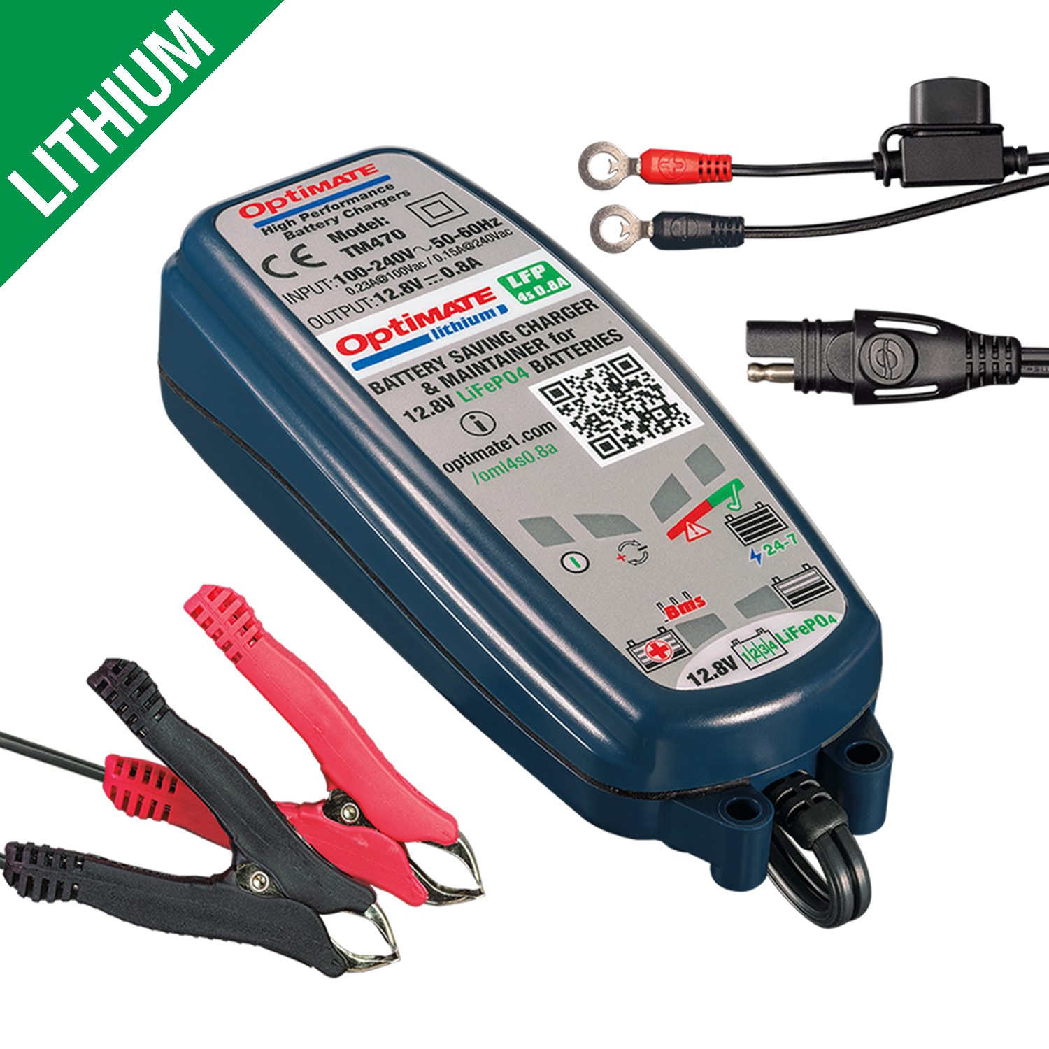 cargador de batería OPTIMATE Litio 4s 0.8 Amperios