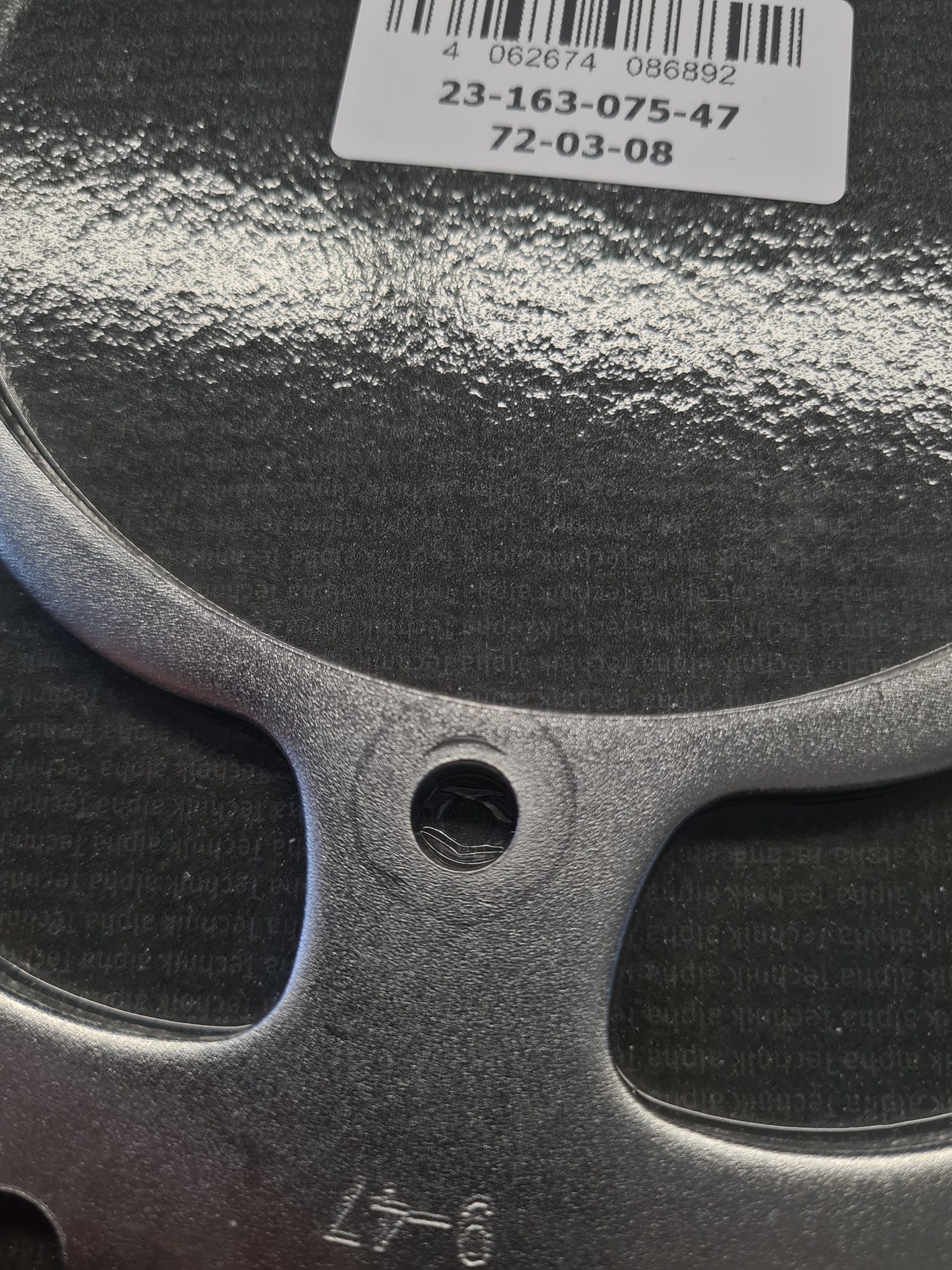 corona de acero, 47 dientes, paso 520