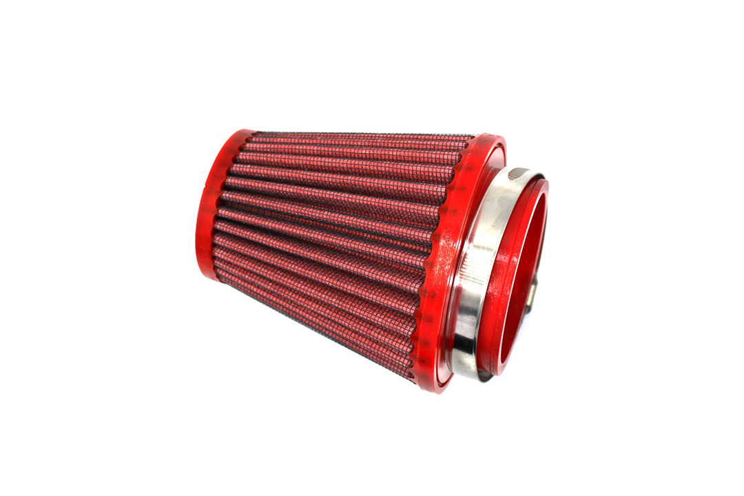 BMC Filtro de aire deportivo cónico, 66 mm de diámetro, 110 mm de longitud, tapa de plástico