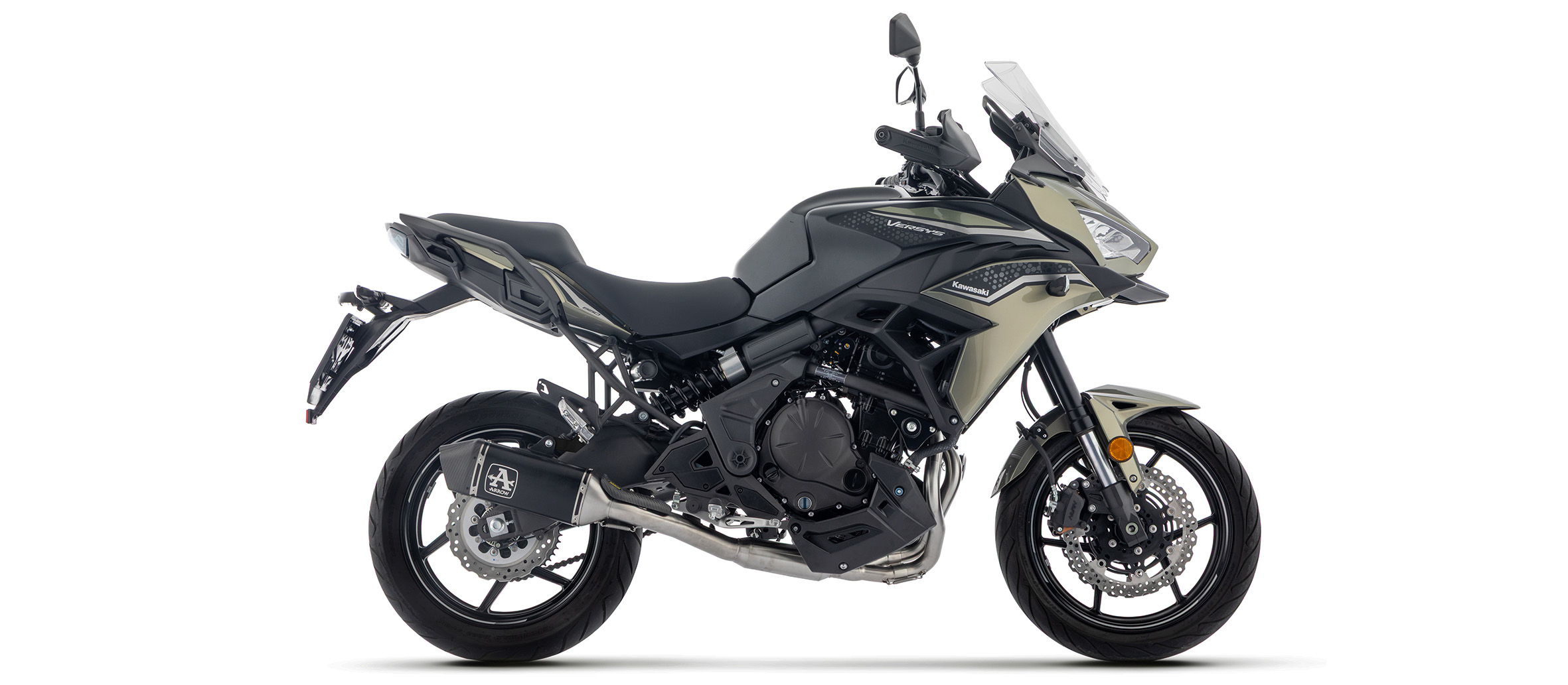 Sistema completo ARROW con silenciador VELOCE de titanio con tapa de carbono para Kawasaki Ninja 650 (35kW), Z650 (35kW) 2024-, Versys 650 2025-