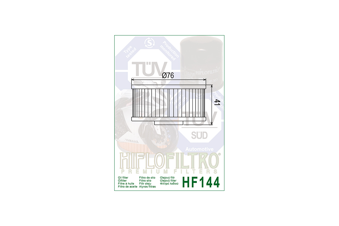 HIFLO filtro de aceite HF144 para varios modelos Yamaha