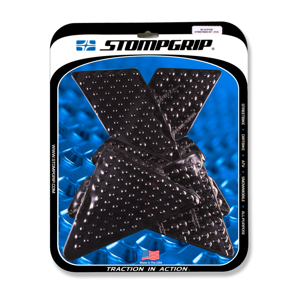 Almohadillas de tracción Stompgrip negras, para Suzuki DR200S, 2015-2020