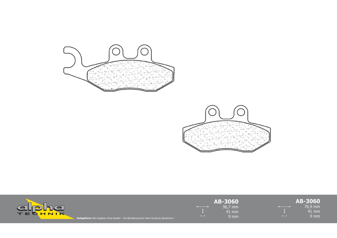 alpha Technik pastillas del freno para Scooter con ABE