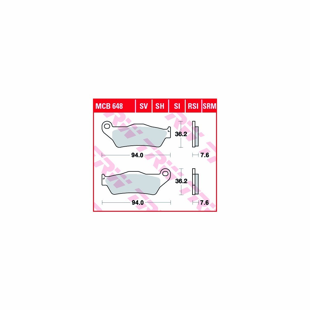 TRW Bremsbelagsatz Sinter Offroad MCB648RSI