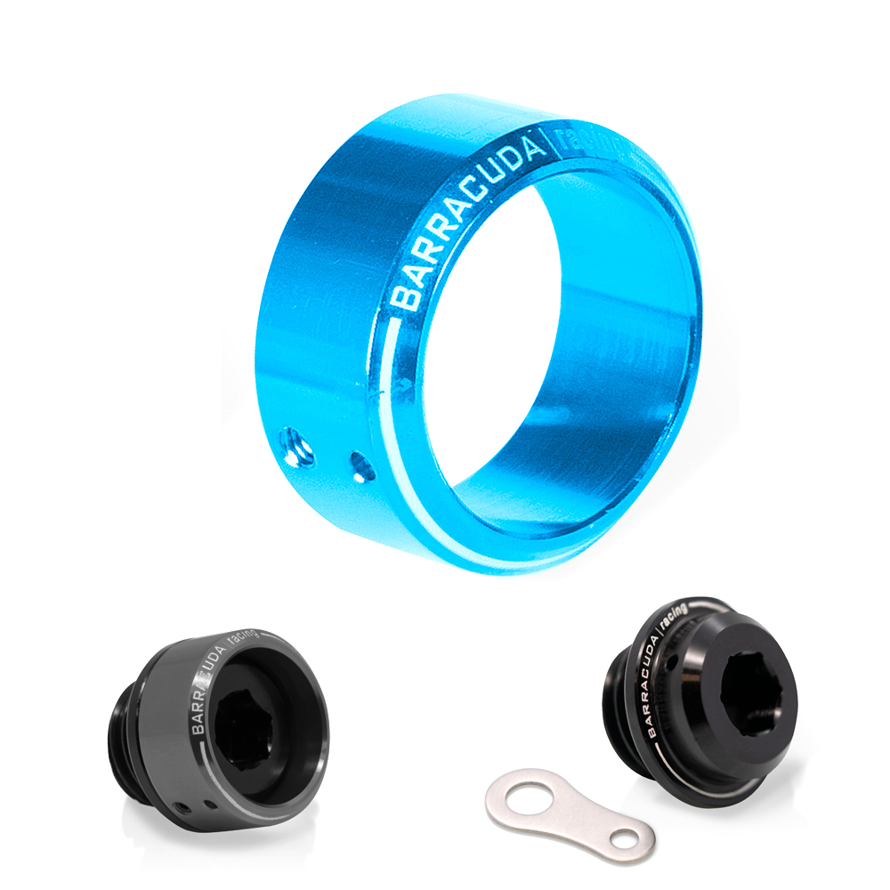Inserto anodizado azul para tornillo de llenado de aceite Ø 28 mm compatible con BC-HN102, BC-YN102 y BC-SN102