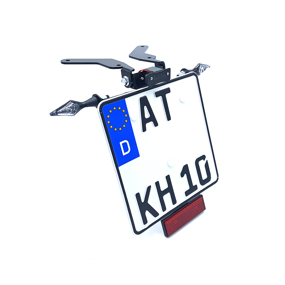 Soporte de matrícula alpha Technik para Kawasaki Z750,Z1000,ZR750L,ZRT0; Tipo ZR750L; Año del modelo 2007-
