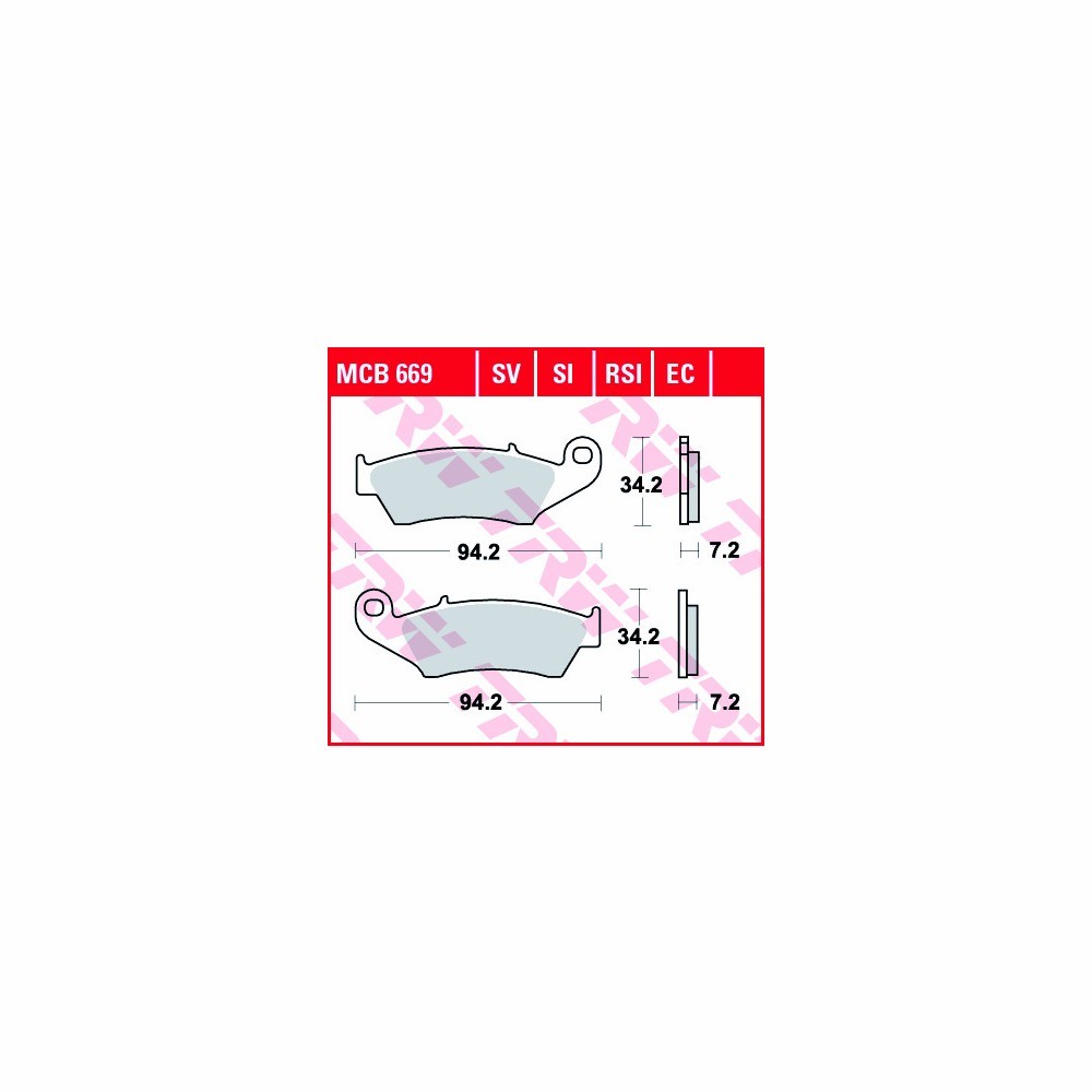 TRW Bremsbelagsatz Sinter Offroad MCB669RSI