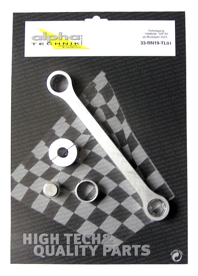 Kit de descenso alpha Technik 25mm Yamaha YZF1000R1; Tipo RN19; Año del modelo 2007-