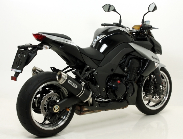 ARROW THUNDER para Kawasaki Z1000 2010-, Aluminio negro