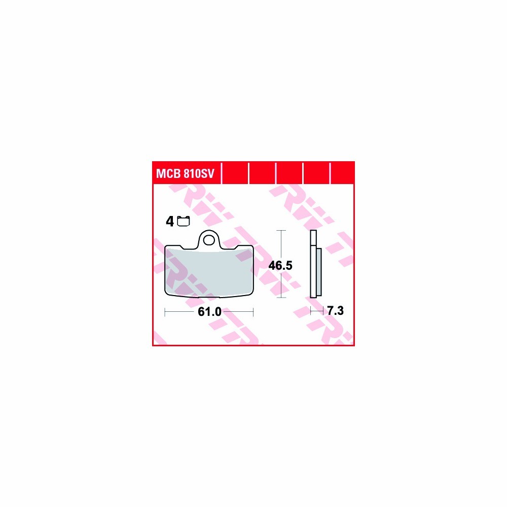 TRW Bremsbelagsatz Sinter Street MCB810SV vorne